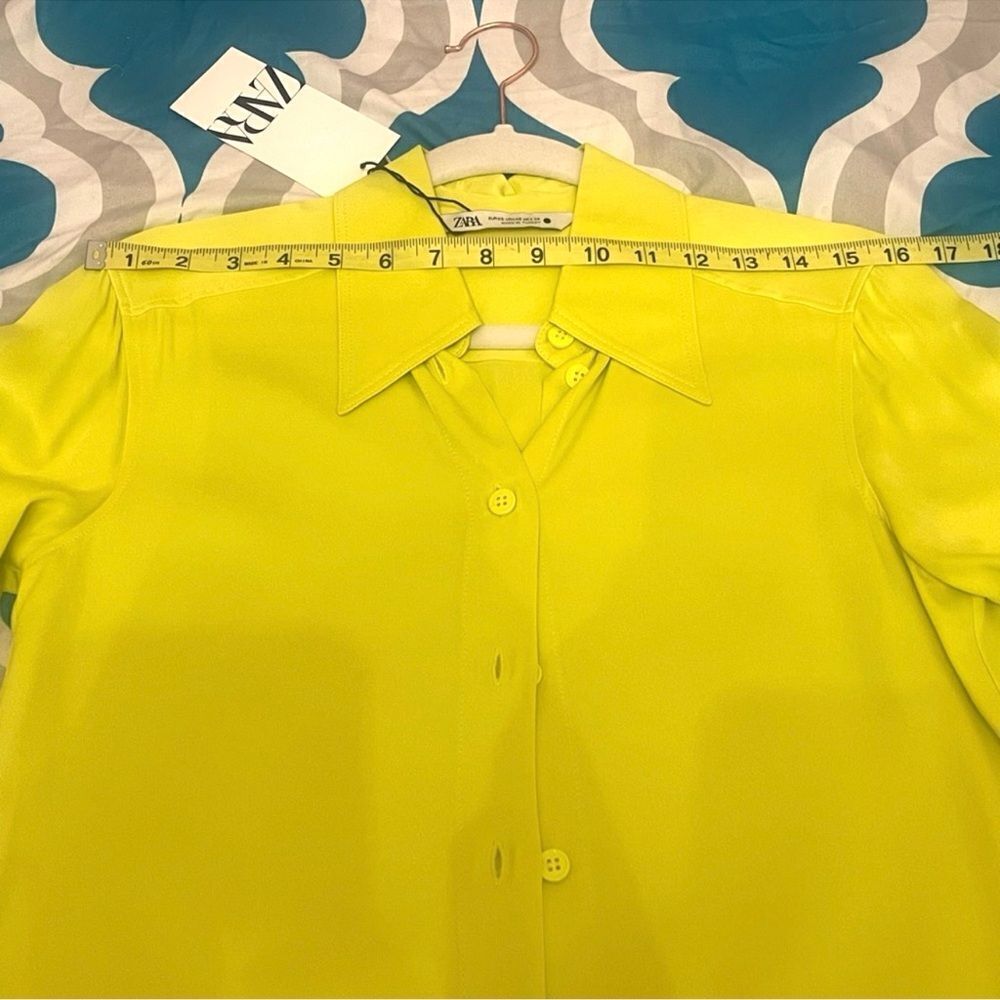 NWT SATIN EFFECT SHIRT Size XS - Picture 7 of 16